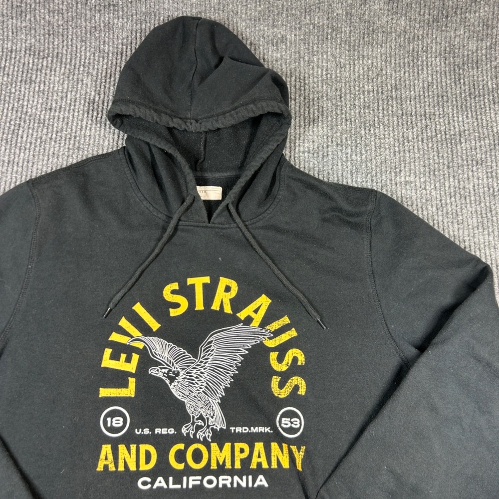 Levi's Hoodie Men's XL‎ Black Graphic  Eagle California Levi Strauss and Company